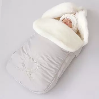 Комплект на выписку «Орсетто» зимний, рост 56-62 см, 5 предметов, цвет молочный