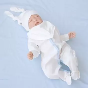 Комплект на выписку «Узелок», рост рост 50-56 см, цвет голубой