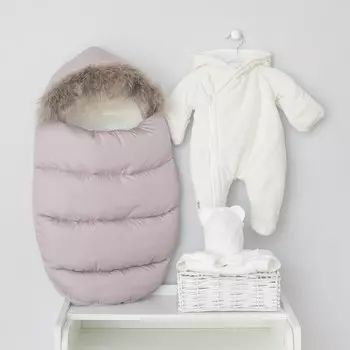 Комплект на выписку зимний KinDerLitto «Скандинавия», 5 предметов, рост 56-62 см, цвет какао