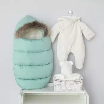 Комплект на выписку зимний KinDerLitto «Скандинавия», 5 предметов, рост 56-62 см, цвет светлая полынь