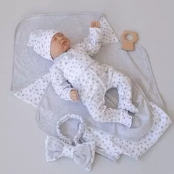 Комплект на выписку «Звездочки», рост 50-56 см