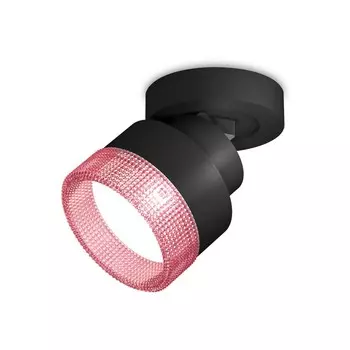 Комплект накладного поворотного светильника с композитным хрусталём Ambrella light, Techno, XM8102042, цвет чёрный песок