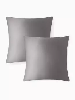 Комплект наволочек "Этель" 70х70 см - 2 шт, серый, 100% хлопок, мако-сатин