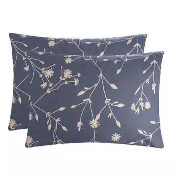 Комплект наволочек "Этель" Flowers, 50х70 см - 2 шт, 100% хлопок, поплин