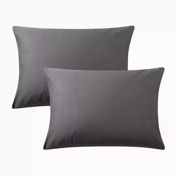Комплект наволочек «Этель», серый, 5070 см, 2 шт., бязь, хлопок 100%