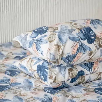 Комплект наволочек «Миа», размер 70х70 см, цвет синий, 2 шт