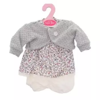 Комплект одежды для кукол 33 см, серая кофта, платье, штанишки