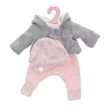 Комплект одежды для кукол 33 см, серая куртка, кофта, ползунки, шапка