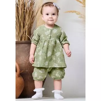 Комплект одежды «Сакура», рост 92, цвет салатовый