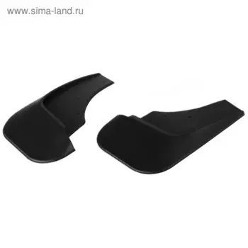 Комплект передних брызговиков, RIVAL, Nissan Terrano 2014-н.в., 2 шт., с креплением, 24108001