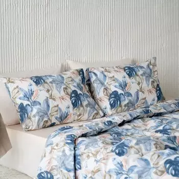 Комплект: пододеяльник с наволочками 1,5 сп «Миа», размер 145х215 см, 50х70 см, цвет синий