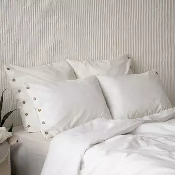 Комплект: пододеяльник с наволочками 1,5 сп «Бойл», размер 145х215 см, 50х70 см, цвет белый