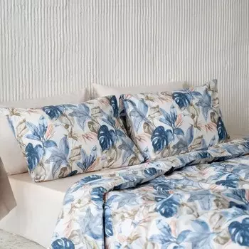 Комплект: пододеяльник с наволочками 2 сп «Миа», размер 175х215 см, 50х70 см - 2 шт, цвет синий