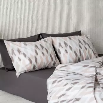 Комплект: пододеяльник с наволочками 2 сп «Соло», размер 175х215 см, 50х70 см - 2 шт, цвет бежевый