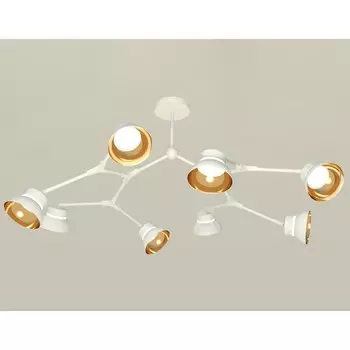 Комплект подвесного поворотного светильника Ambrella light, Traditional DIY, XB9059101, 8хGX53, цвет белый песок, золото желтое полированное, прозрачный
