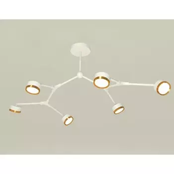 Комплект подвесного поворотного светильника Ambrella light, Traditional DIY, XB9055152, 6хGX53, цвет белый песок, золото желтое полированное