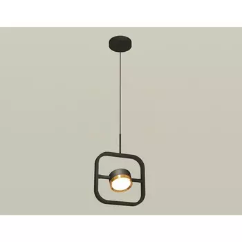 Комплект подвесного поворотного светильника Ambrella light, Traditional DIY, XB9119103, GX53, цвет чёрный песок, золото желтое полированное