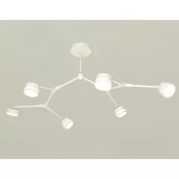 Комплект подвесного поворотного светильника с акрилом Ambrella light, Traditional DIY, XB9055200, 6хGX53, цвет белый песок, белый матовый