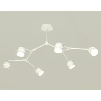 Комплект подвесного поворотного светильника с акрилом Ambrella light, Traditional DIY, XB9055202, 6хGX53, цвет белый песок, белый матовый