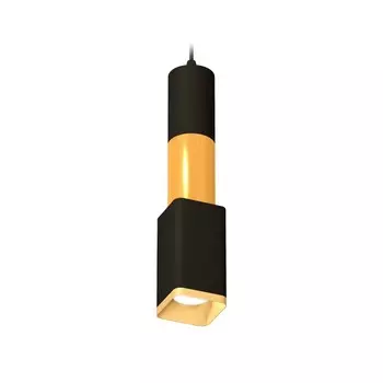 Комплект подвесного светильника Ambrella light, Techno, XP7821015, GU5.3, цвет чёрный песок, золото желтое полированное