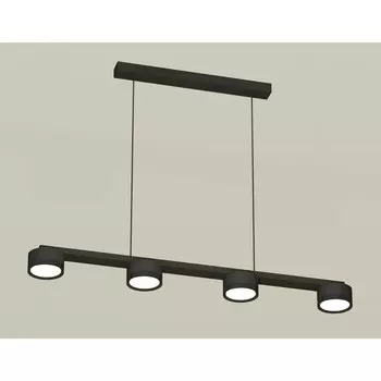 Комплект подвесного светильника Ambrella light, Traditional DIY, XB9152150, 4хGX53, цвет чёрный песок, чёрный полированный