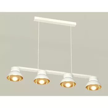 Комплект подвесного светильника Ambrella light, Traditional DIY, XB9151101, 4хGX53, цвет белый песок, золото желтое полированное, прозрачный