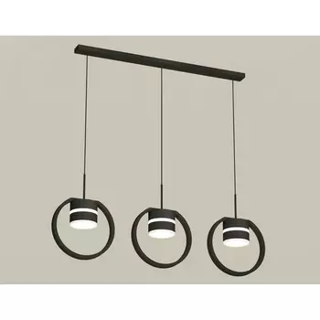 Комплект подвесного светильника с акрилом Ambrella light, Traditional DIY, XB9107153, 3хGX53, цвет чёрный песок, белый матовый