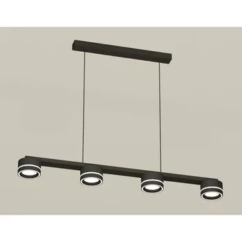 Комплект подвесного светильника с акрилом Ambrella light, Traditional DIY, XB9152201, 4хGX53, цвет чёрный песок, белый матовый