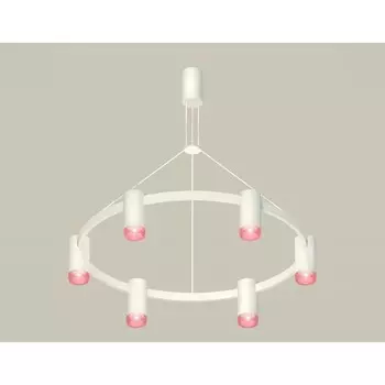 Комплект подвесного светильника с композитным хрусталём Ambrella light, Traditional DIY, XB9021201, GU5.3, цвет белый песок, розовый