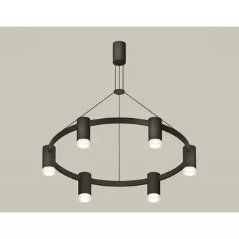 Комплект подвесного светильника с композитным хрусталём Ambrella light, Traditional DIY, XB9022200, GU5.3, цвет чёрный песок, прозрачный