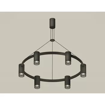 Комплект подвесного светильника с композитным хрусталём Ambrella light, Traditional DIY, XB9022201, GU5.3, цвет чёрный песок, тонированный