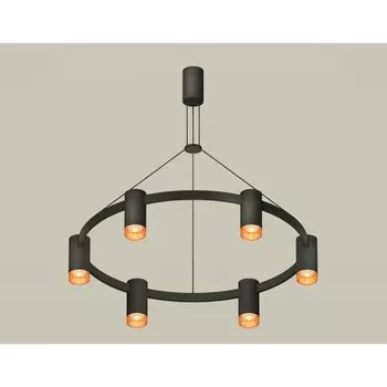 Комплект подвесного светильника с композитным хрусталём Ambrella light, Traditional DIY, XB9022202, GU5.3, цвет чёрный песок, кофе