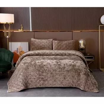 Комплект: покрывало 160х220 см, наволочка 50x70 см, цвет капучино