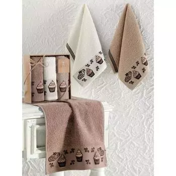 Комплект полотенец Cupcake, размер 30x50 см - 3 шт