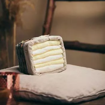 Набор полотенец Arya Home Leave, в ведёрке, махра, 350 гр, размер 30x30 см, 6 шт, цвет кремовый, жёлтый