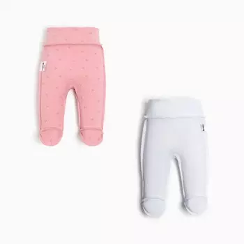 Комплект ползунков Крошка Я Newborn 2шт, р. 50-56, розовый