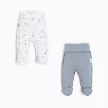 Комплект ползунков Крошка Я Newborn 2шт, р. 56-62, белый