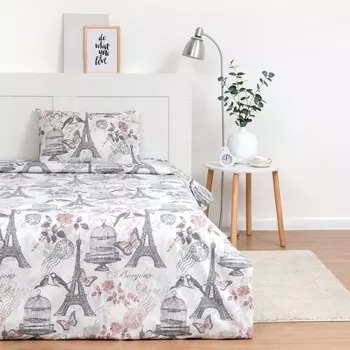 Комплект постельного белья 2 сп Экономь и Я "Утро в Париже" 173*215см, 175*214см, 50*70см-2шт, 60г/м2, микрофибра