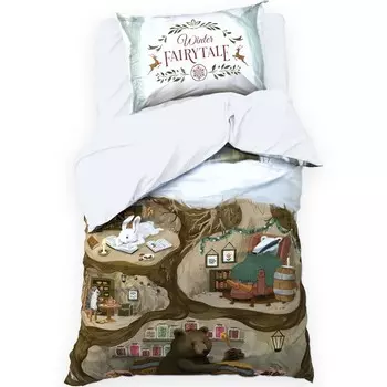 Постельное бельё 1.5-спальное «Этель. Зимой в берлоге», бязь