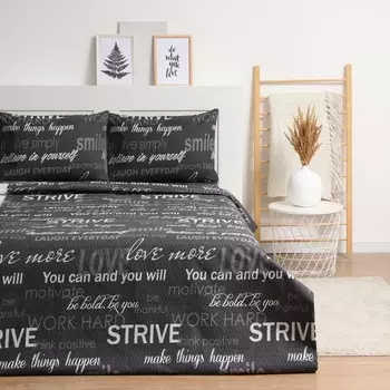 Комплект постельного белья Newday 1,5 сп Best time 147*215см,1 50*215см, 50*70см-1 шт, полисатин, 80г/м