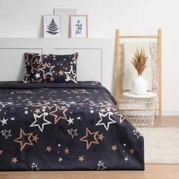 Постельное бельё евро Newday «Звездопад», полисатин