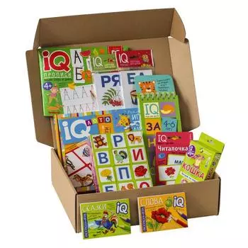 Комплект. Посылка большая с IQ-играми. Учимся читать слоги и простые слова