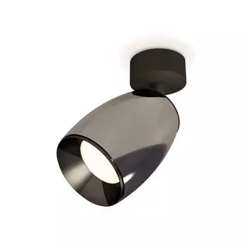 Комплект поворотного светильника Ambrella light, Techno, XM1123001, GU5.3, цвет чёрный хром, чёрный песок