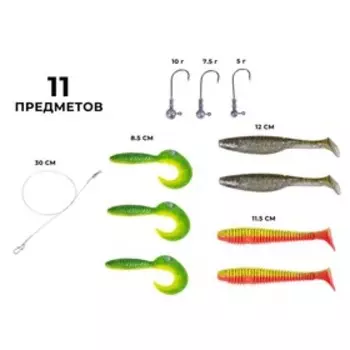 Комплект приманки и оснастки Lucky John MAD PIKE SET
