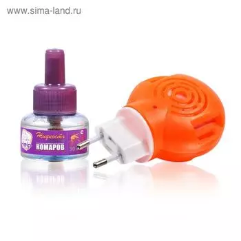 Комплект против КОМАРОВ: фумигатор и жидкость 30 ночей, инсектицидная