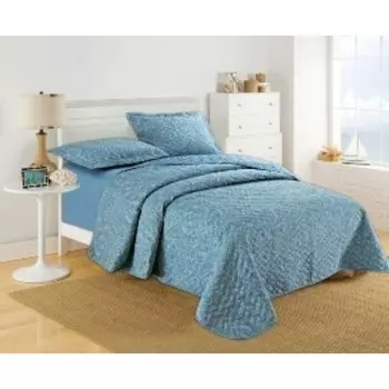 Комплект: размер 160x220 см, простыня 160x220 см, 50x70 см, цвет синий