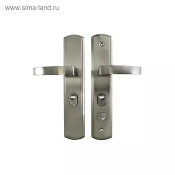 Комплект ручек "АЛЛЮР" РН-А300 Y, нерж. планка, двухстор., универс., д/кит. металл. дверей