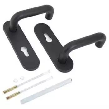 Комплект ручек AVERS HР-72.1303-BL (Spring) черные с пружиной д./противопожар.замков