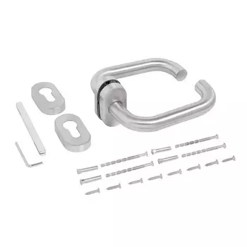 Комплект ручек БУЛАТ с узкой накладкой, 02У.09НС AISI 304 INOX нержавеющая сталь