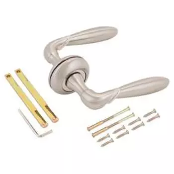 Комплект ручек RENZ DH 26-08 SN/NP Калабрия, цвет никель матовый